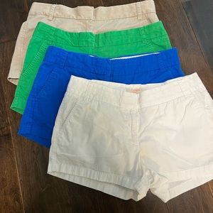 Lot of 4 J Crew / J Crew Factory 3” chino shorts